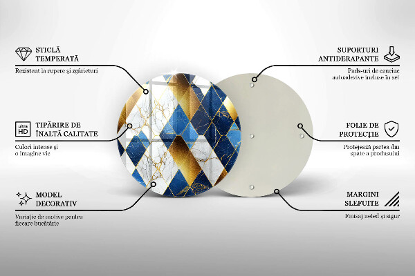 Cutting board Golden Rombs Marble