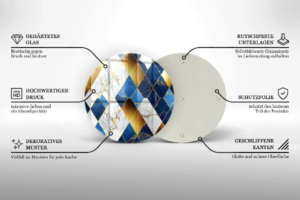 Cutting board Golden Rombs Marble