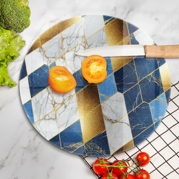 Cutting board Golden Rombs Marble
