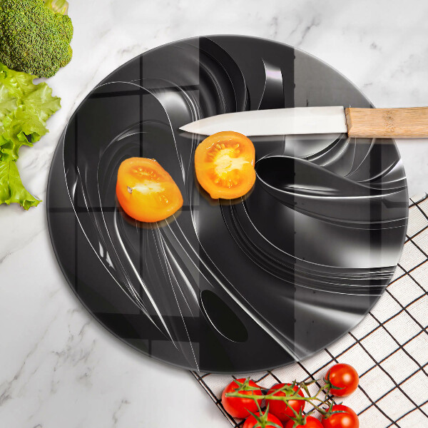 Cutting board Black mass abstraction