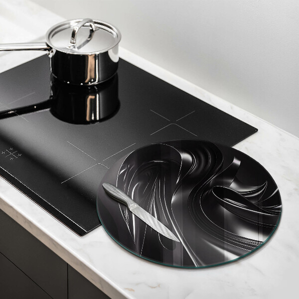 Cutting board Black mass abstraction