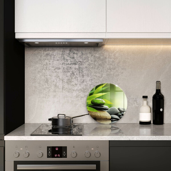 Cutting board Zen bamboo stones