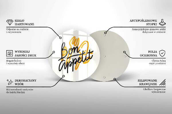 Cutting board The inscription Bon Appetit