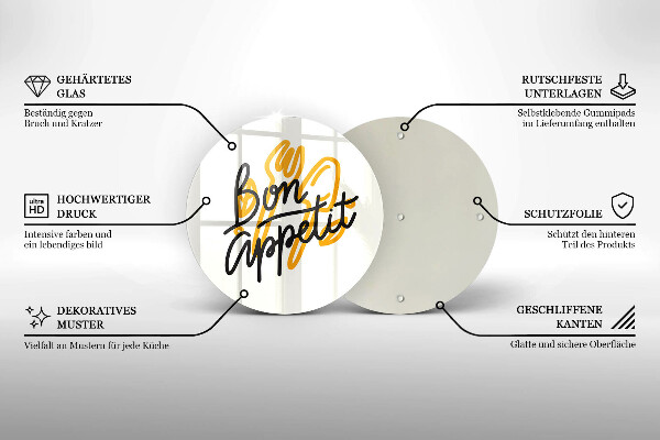 Cutting board The inscription Bon Appetit