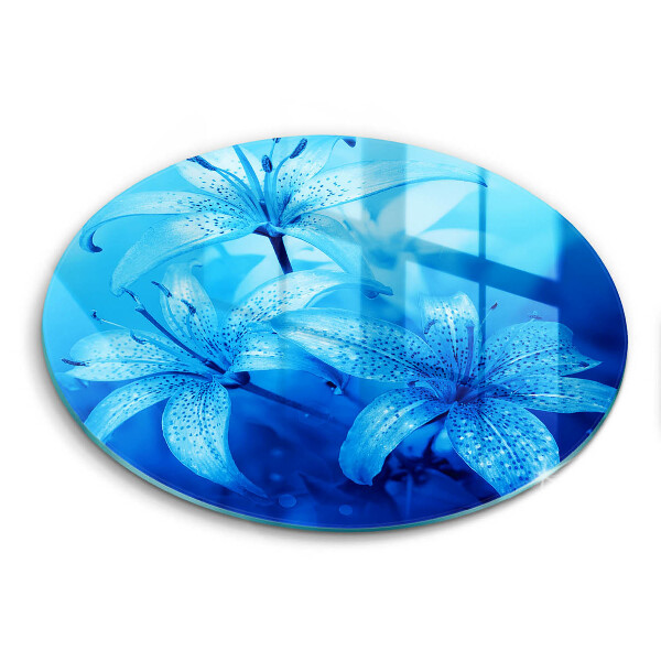 Cutting board Blue flowers