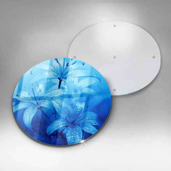 Cutting board Blue flowers