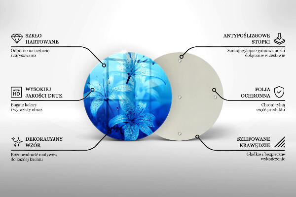 Cutting board Blue flowers