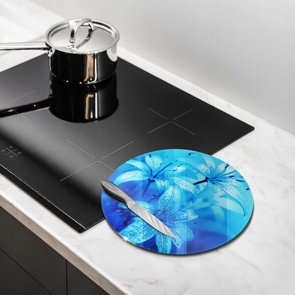 Cutting board Blue flowers