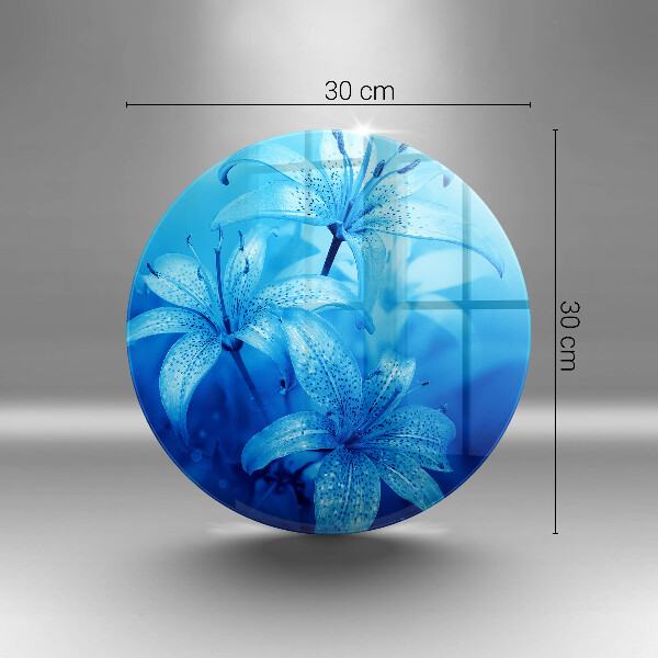 Cutting board Blue flowers