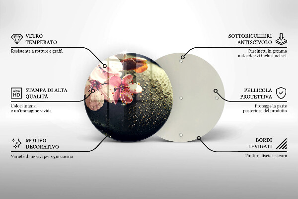 Cutting board Flowers stones zen