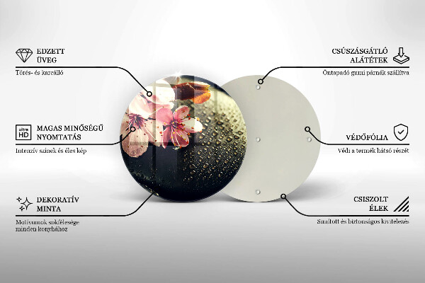 Cutting board Flowers stones zen