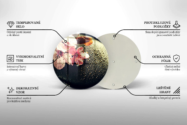 Cutting board Flowers stones zen