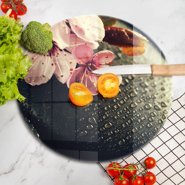 Cutting board Flowers stones zen