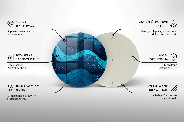 Cutting board Abstract waves