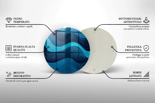 Cutting board Abstract waves
