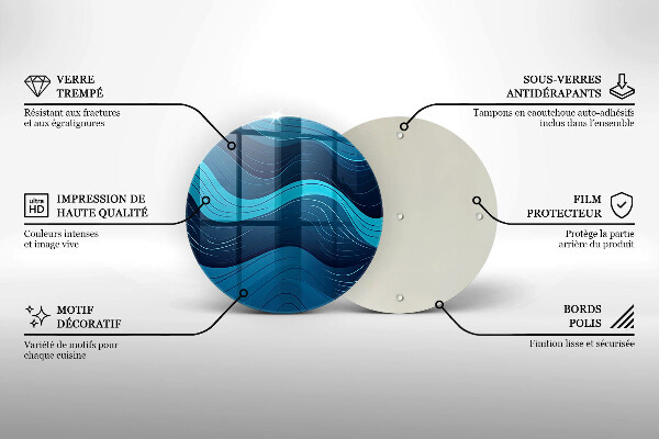 Cutting board Abstract waves