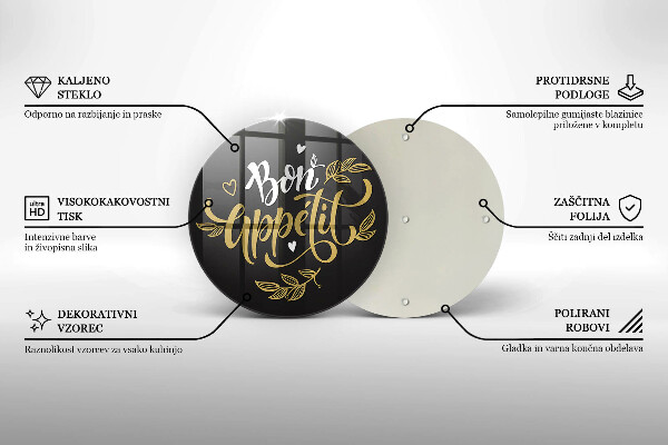 Cutting board The inscription Bon Appetit