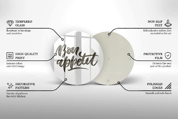 Cutting board The inscription Bon Appetit