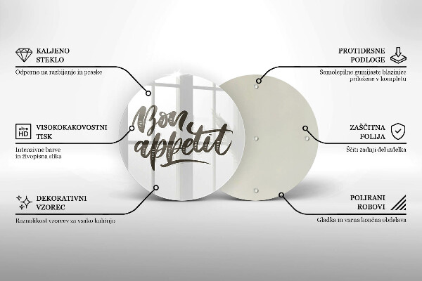 Cutting board The inscription Bon Appetit