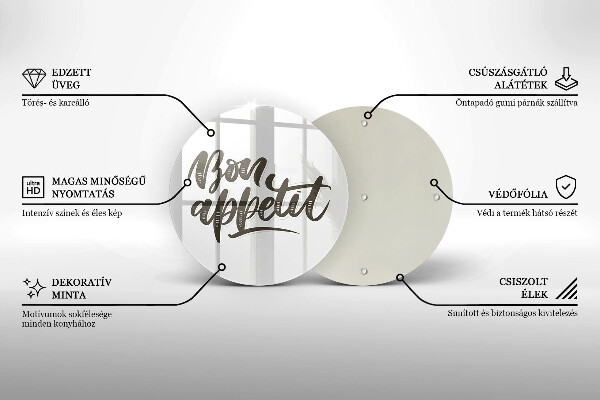 Cutting board The inscription Bon Appetit