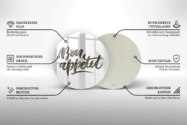 Cutting board The inscription Bon Appetit