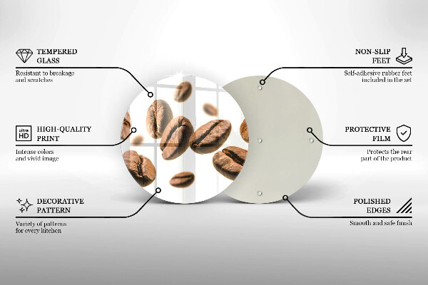 Cutting board Coffee beans