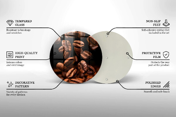 Cutting board Brown coffee beans