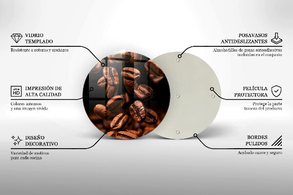 Cutting board Brown coffee beans