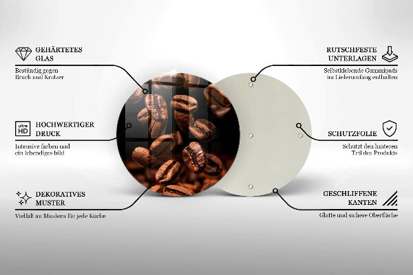 Cutting board Brown coffee beans