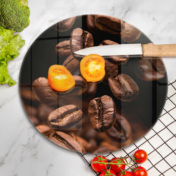 Cutting board Brown coffee beans