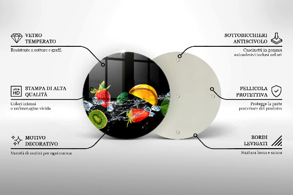 Cutting board Fruits in water