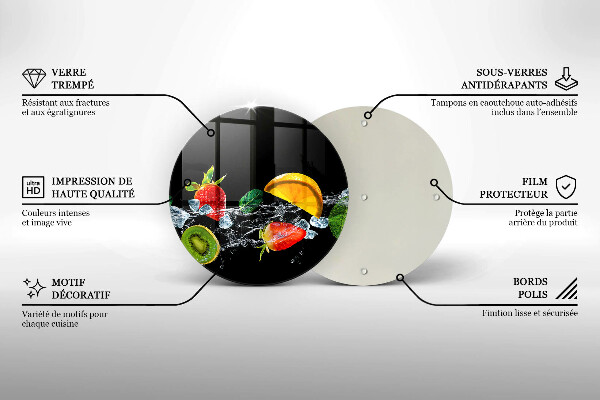 Cutting board Fruits in water