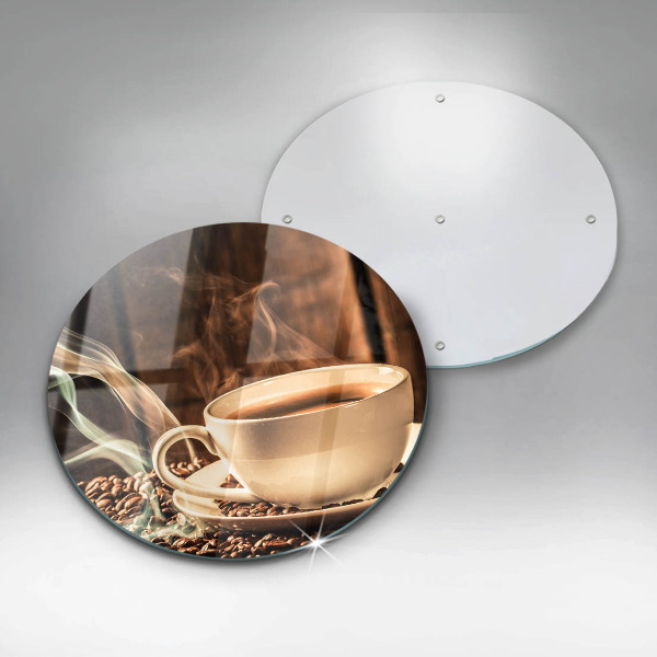 Cutting board Cup and coffee beans