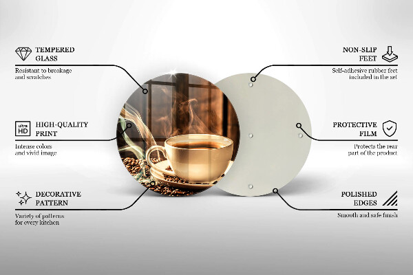 Cutting board Cup and coffee beans