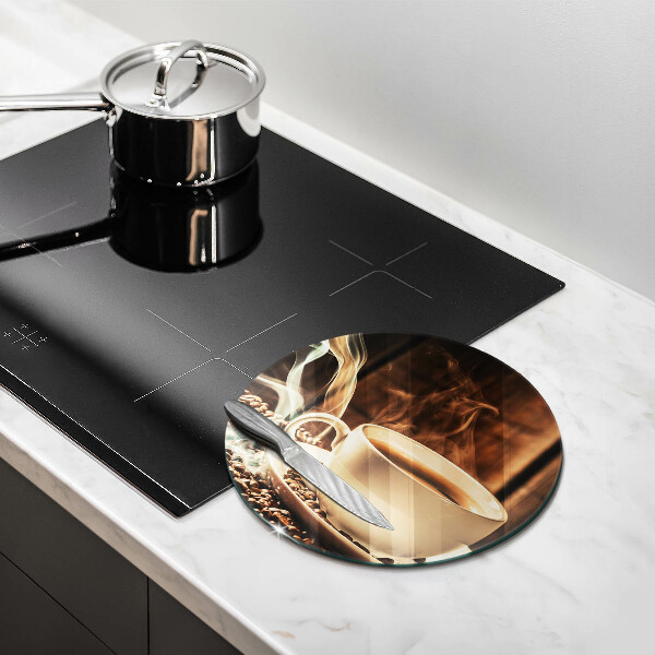 Cutting board Cup and coffee beans