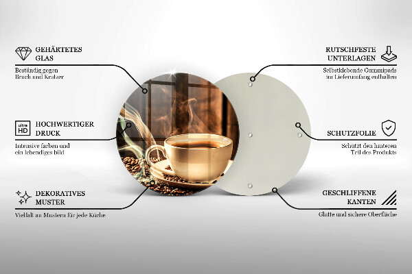 Cutting board Cup and coffee beans