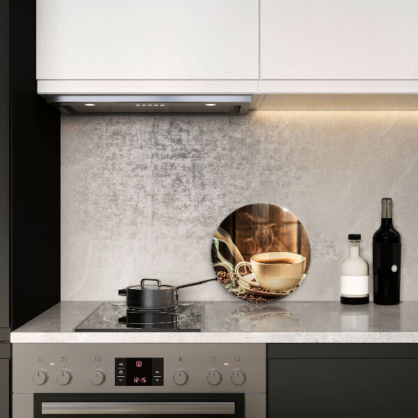 Cutting board Cup and coffee beans