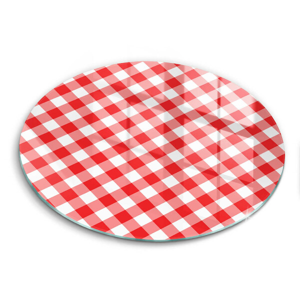 Chopping board Red white grille