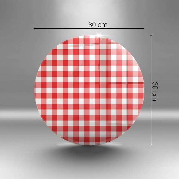 Chopping board Red white grille