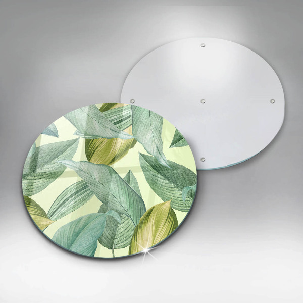 Chopping board Green tropical leaves