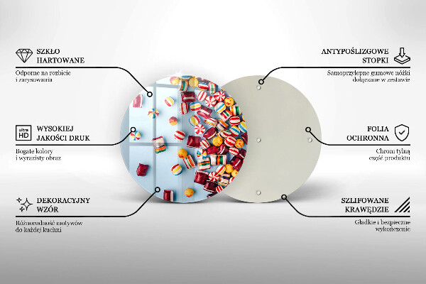 Chopping board Colorful candies