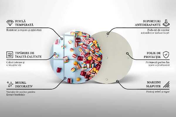 Chopping board Colorful candies