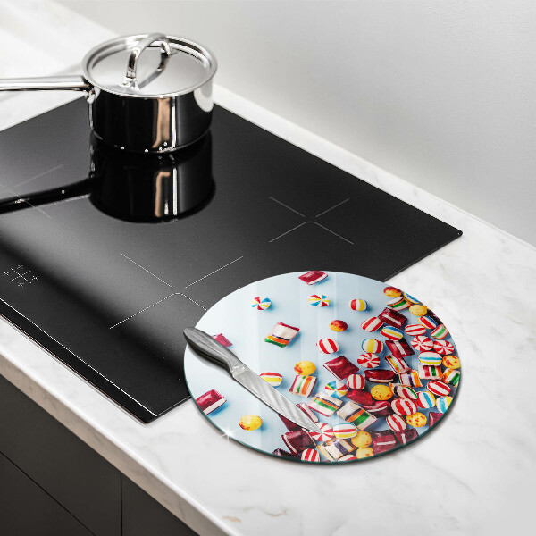 Chopping board Colorful candies
