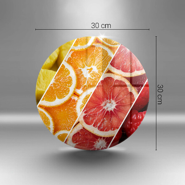 Chopping board glass Colorful fruit