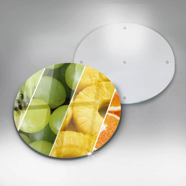 Chopping board glass Colorful fruit