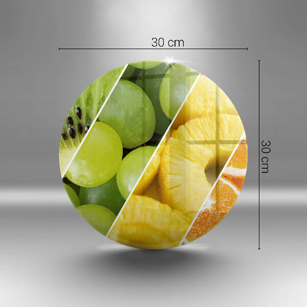 Chopping board glass Colorful fruit