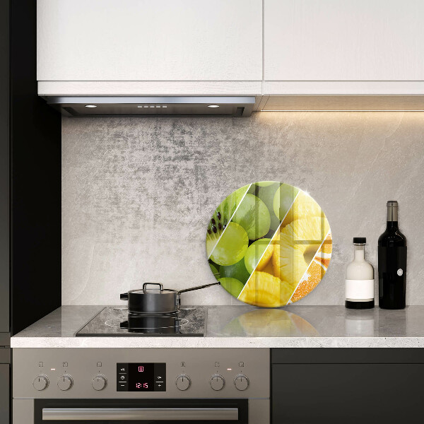 Chopping board glass Colorful fruit