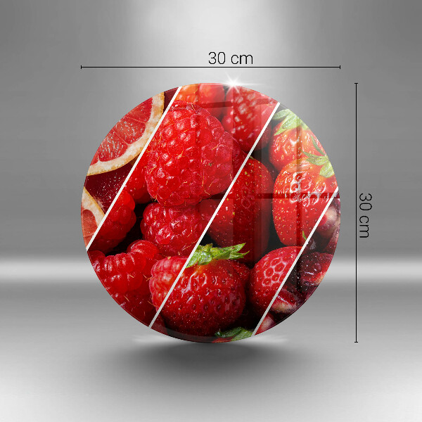 Chopping board glass Colorful fruit