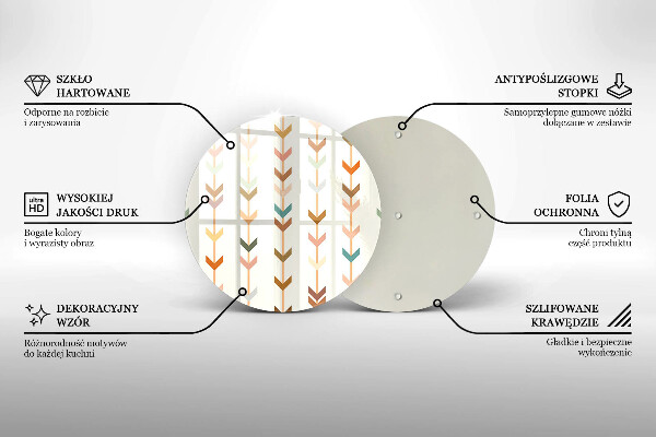 Chopping board glass Geometric elements