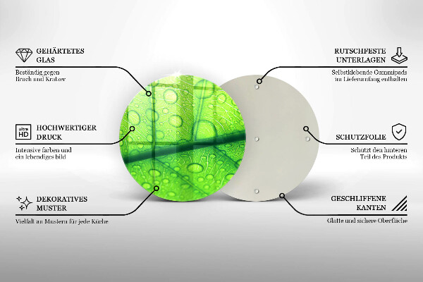 Chopping board glass Leaf closer